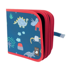 Jaq Jaq Bird 攜帶型粉筆畫冊, 內含4支Butterstix, 8頁可重複使用, 恐龍, 1個