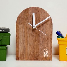 菠蘿格木訊息原木復古指針式桌上型時鐘, 20 花盆