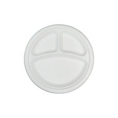 NAPKIN KOREA 甘蔗一次性紙盤 3格 225 x 20 mm, 1入, 125個