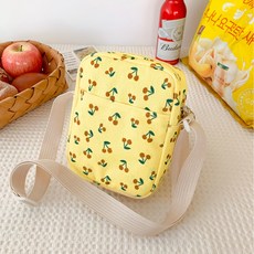 하라로이 코듀로이 체리 핸드폰 크로스 보조 가방