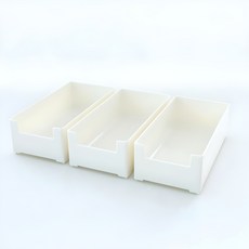 多功能廚房抽屜收納盒, 3個, 白色