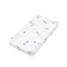 Bamboo Bebe 竹纖維經典方形純粹布尿布, 3個, 嬰兒芽 白色