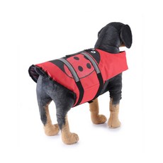 Visesco寵物游泳瓢蟲救生衣 VIB-5, 紅色