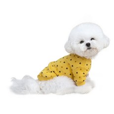 PETSLAND 寵物愛心印花上衣, 黃色, 1件