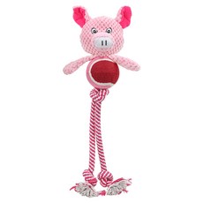 PASTEL PET 寵物動物球繩玩具, 1個, 粉紅色