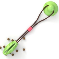 狗狗自助零食球拉扯玩具, 橢圓球淺綠色, 1個