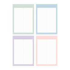 ibis 4mm 方格筆記本 A4 11711 4入組, 蘋果薄荷, 藍莓, 薰衣草, 櫻花, 1套