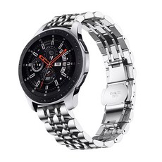 FAMS 智慧手錶金屬錶帶 22mm+替換錶框+長度調節器, 銀