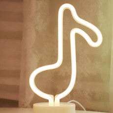 스투피드 비에이비오 LED 네온 전구 USB 파티 장식 조명등, 음표
