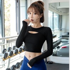 Flos 女士點瑜伽服長袖 T恤