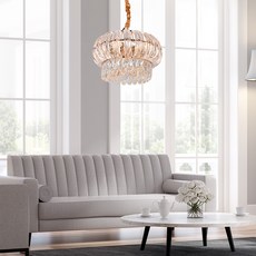 Wonha LED Verdad 圓形5燈吊燈, 金色