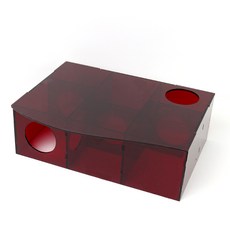 Bora Pet 倉鼠壓克力迷宮小屋 6房型 小型 侏儒倉鼠用, 全暗紅色, 1個