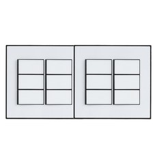 TILINS 6孔2開關用開關 黑白色, 2個