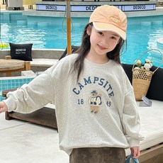 JOYMULTI 童款露營熊長袖大學T