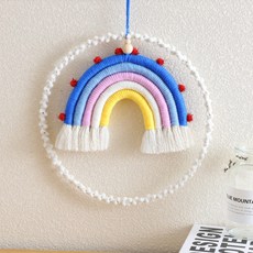 알로데 요정 무지개 벽장식 마크라메 드림캐쳐, A 03