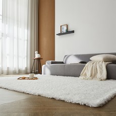 아담데코 모노톤 논슬립 폭신 뽀글이 인조양털 러그