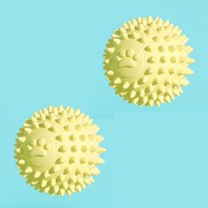 순잠 강아지 파스텔 치석제거 이갈이 장난감, 옐로우, 2개