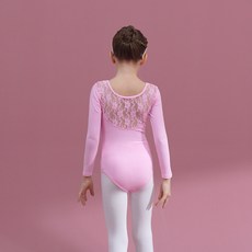 Bebeniz 女童花朵蕾絲長袖芭蕾舞衣
