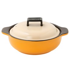 SalleMa 無裂紋耐熱砂鍋/火鍋 黃色, 1個, 24cm