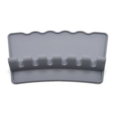 퀵살림 주방 조리도구 국자 실리콘 받침대 거치대, 02 그레이, 1개
