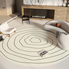 AFAMIC 艾法 地板防刮桌椅地墊/水晶絨印花地毯 圓形