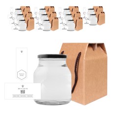 圓形食品蜂蜜罐 1000g+壓蓋 黑色+瓶貼 簡單栗子蜂蜜 S+封口貼+盒子組, 12組