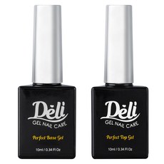Deli Beauty 底層甲油膠 10ml+上層甲油膠 10ml, 混色, 1套