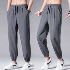 엘쏘 남녀공용 냉감 빅사이즈 사방 스판 밴딩 조거 아이스 팬츠 2p