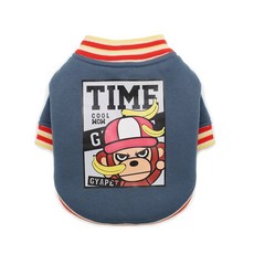 Alluppet Pet Velvet Monkey Banana T恤, 藍色