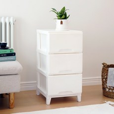 보노하우스 위클리 서랍장, 화이트, 3단