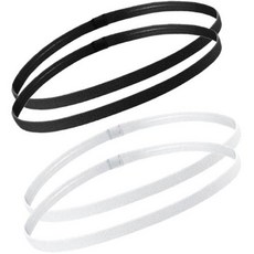 Heyjoy 線條運動髮帶組, 1組, 黑色+白色
