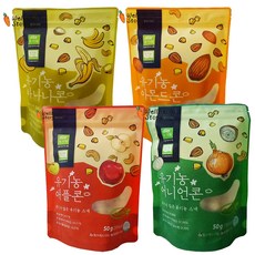 유가원 올가 홀푸드 유기농 애플콘 50g + 아몬드콘 50g + 바나나콘 50g + 어니언콘 50g 세트, 1세트