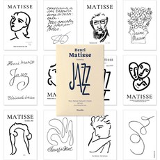 Monolike 亨利·馬諦斯素描明信片12款套組, 1套, 混色