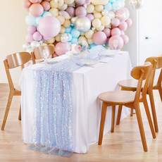 Second Best 華麗閃亮亮片派對桌布, 30 x 275 cm, 1個, 藍色