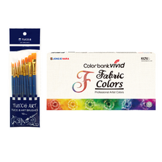 TUCO.B 藝術畫筆10種 + Jong Ie Nara 染色顏料 7.5ml 套組, 13色