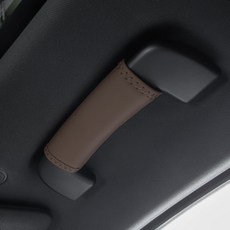 AUTO CREW 高級皮革握把車內把手皮革套 AC-i05, 4個, 摩卡棕