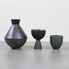 月鹽 Half 單人組 森林, 半月德利酒壺 + 長鼓酒杯 + 半月酒杯, 1套