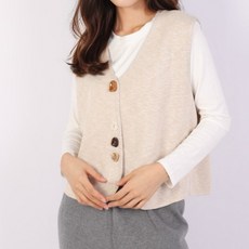 Queenis 女性多色鈕扣獨特背心