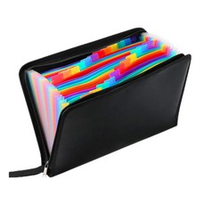 Zeno Win防水A4手風琴文件收納文件夾, 黑色的, 1個