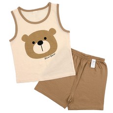 메이키즈 아동용 통기성 귀요미베어 민소매 쟈가드