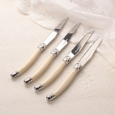 LA CARTUJA Ancre Laguiole 西式晚餐刀 餐刀, 4個, 象牙白