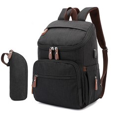 BAGnBAGs 多功能收納大容量尿布包 + 收納包套組 ZlD-1045, 黑色