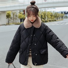 TANIZ 女款 Gale 毛絨絎縫鋪棉短版外套