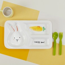 印花陶瓷餐盤, 兔子款, 單品