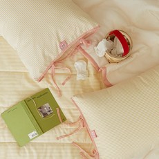 maatila 蝴蝶結蛋糕雪花泡泡紗雙面薄被, 香蕉杏醬