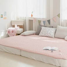 The Zari Snug Family Pad固定帶型絎縫薄墊, Milky Peach Pink