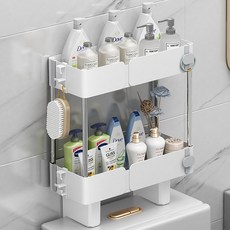 IN at Home 免鑽孔馬桶上方收納2層層架, 白色, 1個