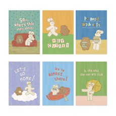 Monolike Unmatched Friends 迷你橫線筆記本 6種套組 48張, 混合色, 1套