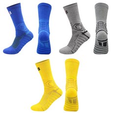 SNF 스포츠양말 3켤레 세트 JIA09, 34 BU, GR, YW