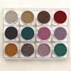 樹脂藝術珠裝飾12色套組, 1套, 銀灰色/金色/卡其棕/紅色/深紫色/藍綠色/粉紅色/紫羅蘭色/黃金色/彩虹色/獨立粉色/清新綠色